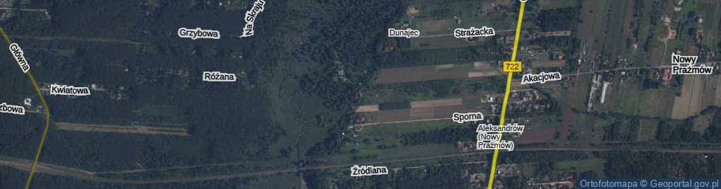 Zdjęcie satelitarne Zielony Dunajec ul.